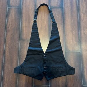VTG Tuxedo Vest Open Back Backless Adjustable Men Size Medium
